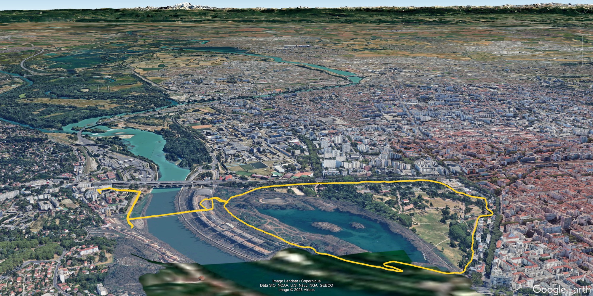 Route map for Lyon, France - August 24. 2026